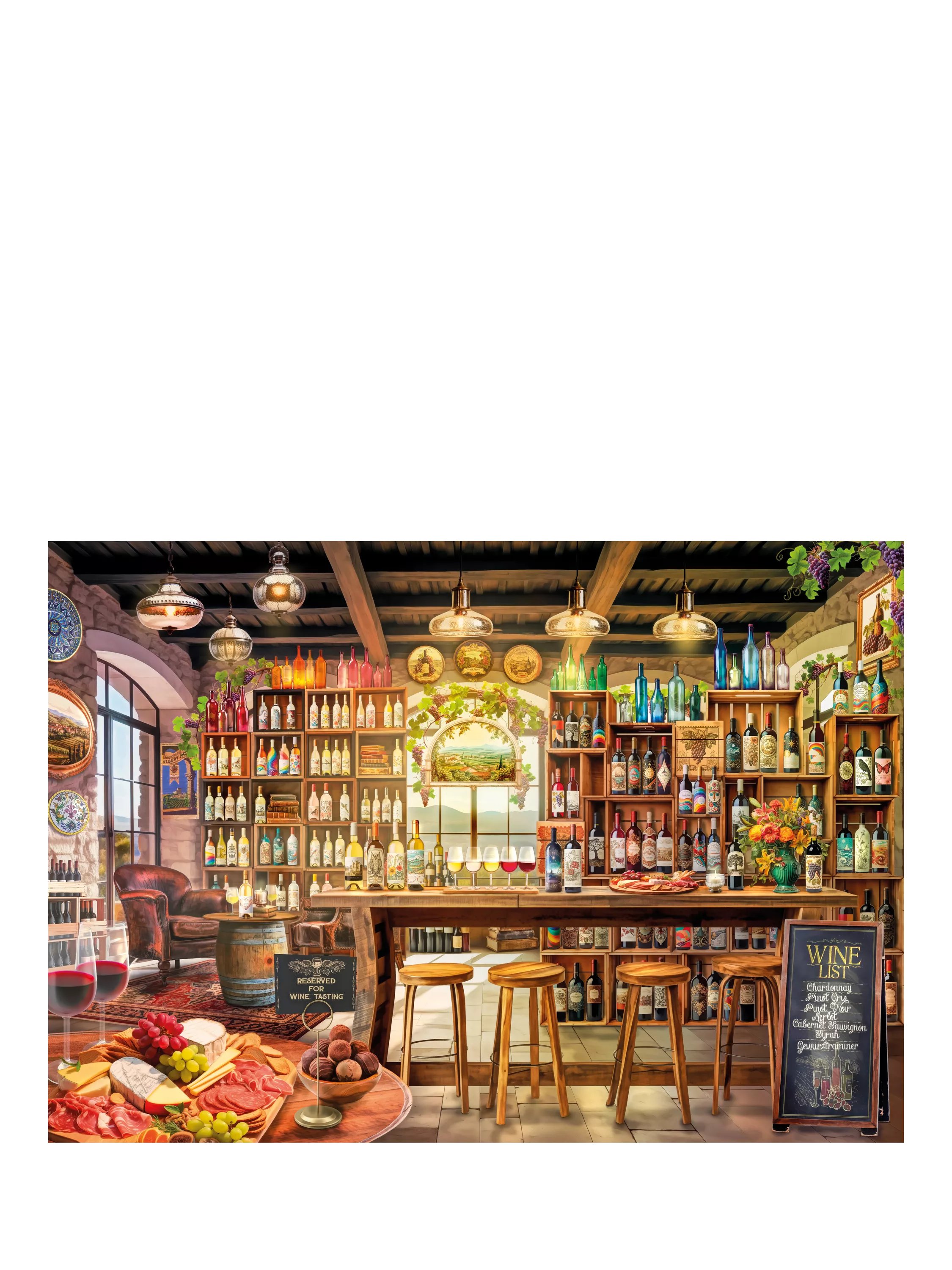 Wentworth Wooden Puzzles Wine Tasting Room 300-piece jigsaw, imported from the UK