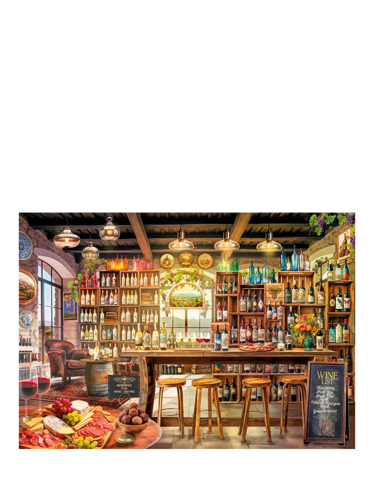 Wentworth Wooden Puzzles Wine Tasting Room 300-piece jigsaw, imported from the UK