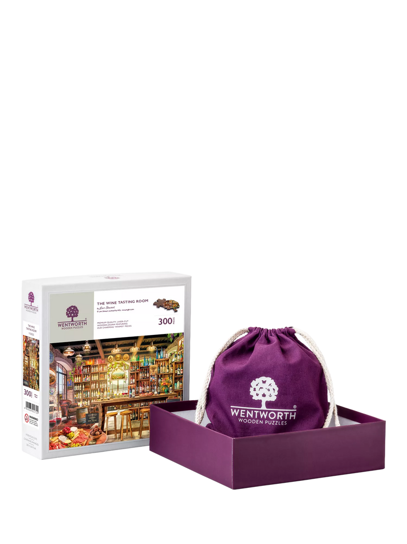 Wentworth Wooden Puzzles Wine Tasting Room 300-piece jigsaw, imported from the UK