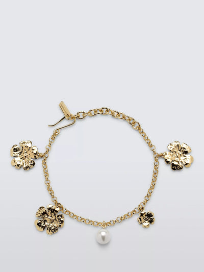 John Lewis Completedworks x John Lewis Gold Flower Charm Bracelet- Buy online at McGrocer