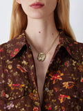 Completedworks x John Lewis gold flower chain necklace 45.72cm, imported from the UK