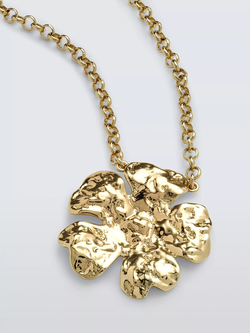 Completedworks x John Lewis gold flower chain necklace 45.72cm, imported from the UK