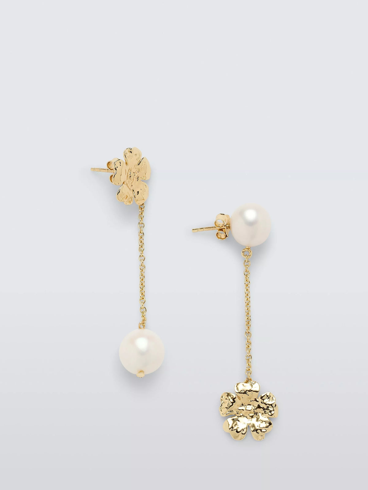 Completedworks x John Lewis flower and pearl asymmetric earrings - British product