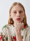 Completedworks x John Lewis flower and pearl asymmetric earrings - British product