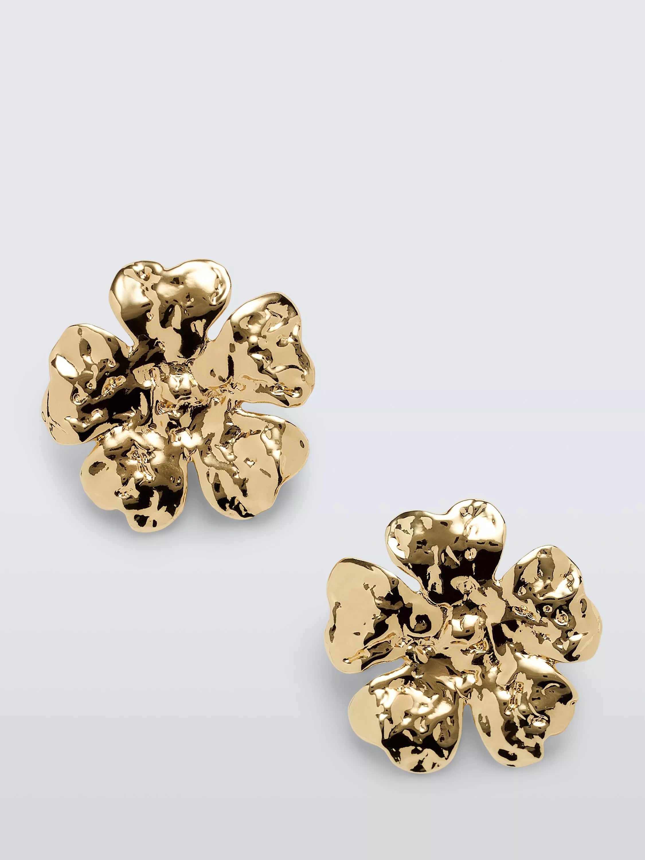 Completedworks gold large flower stud earrings - British product