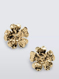 Completedworks gold large flower stud earrings - British product