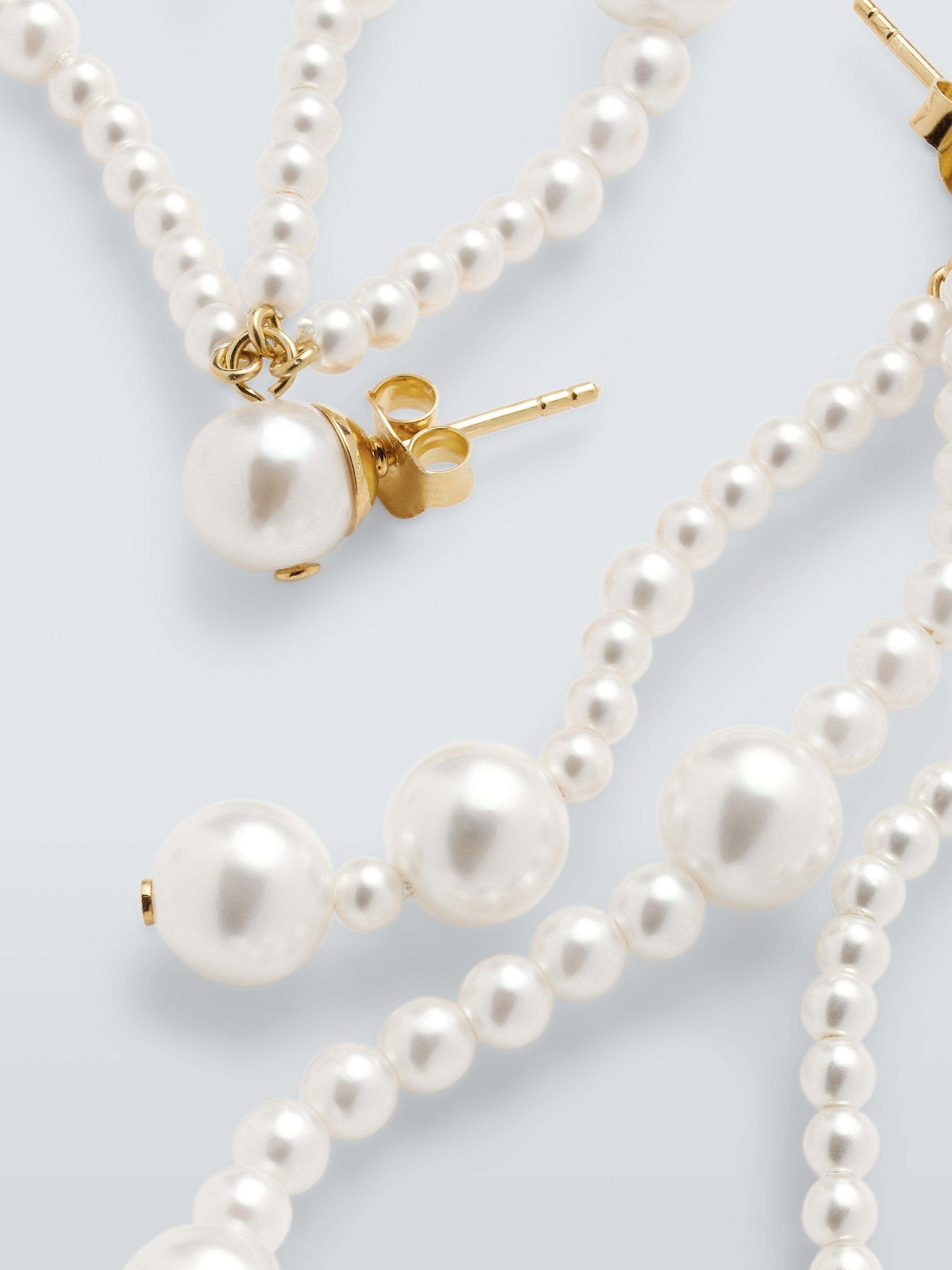 John Lewis twisted glass pearl drop earrings - British product