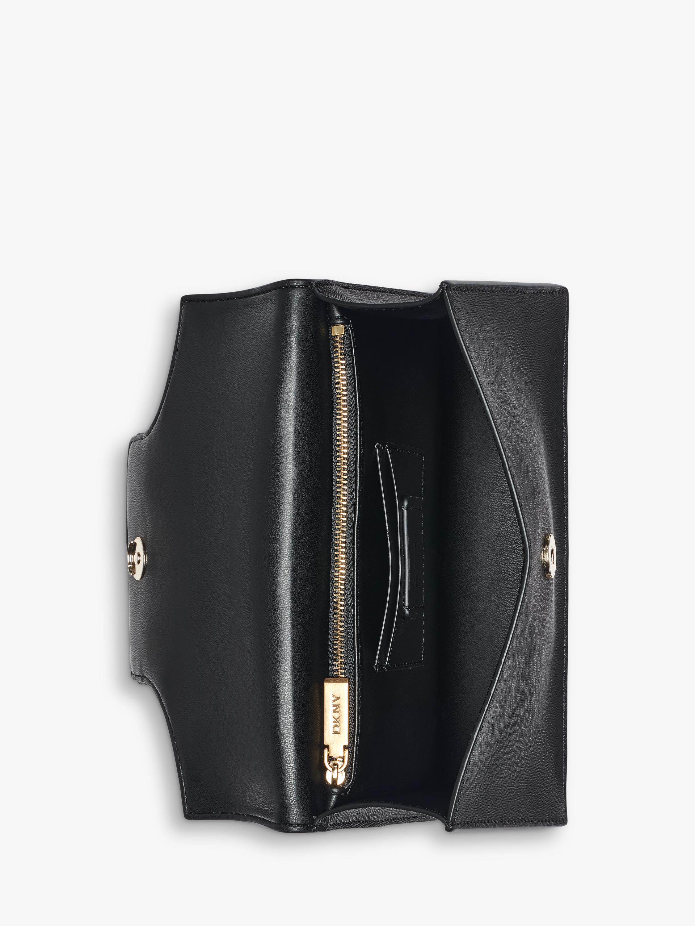 DKNY Avril leather satchel black gold - British product