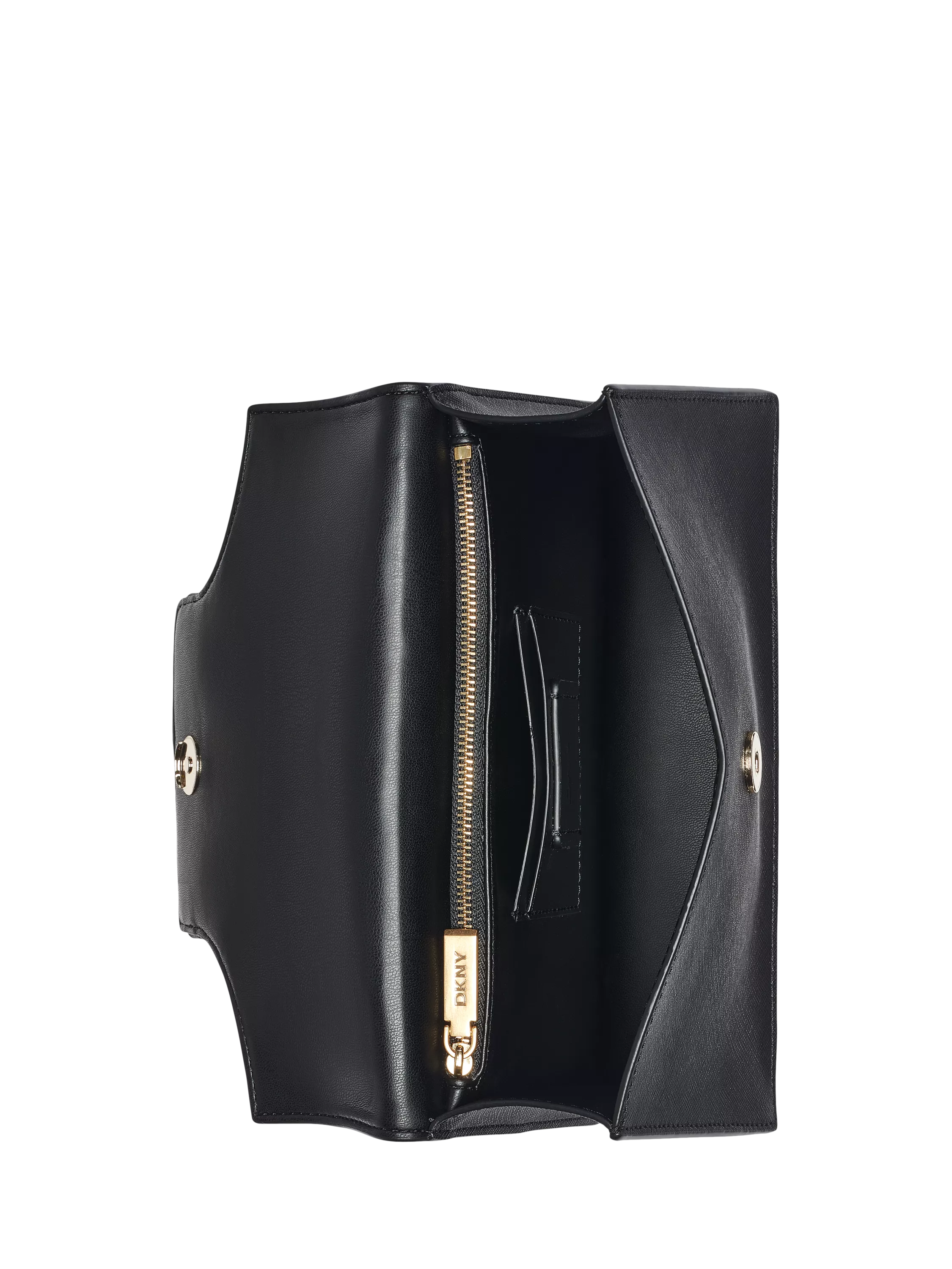 DKNY Avril leather satchel black gold - British product