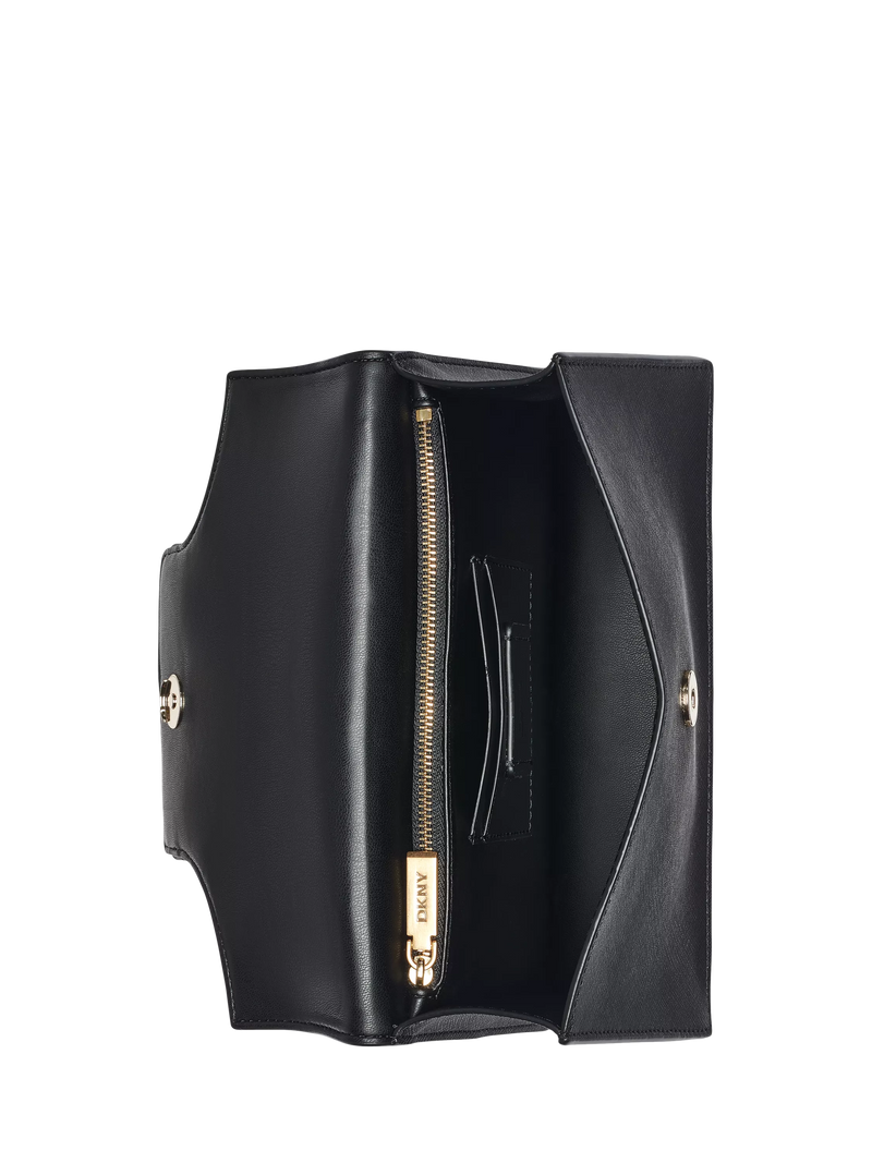 DKNY Avril leather satchel black gold - British product