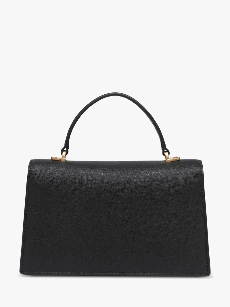DKNY Avril leather satchel black gold - British product