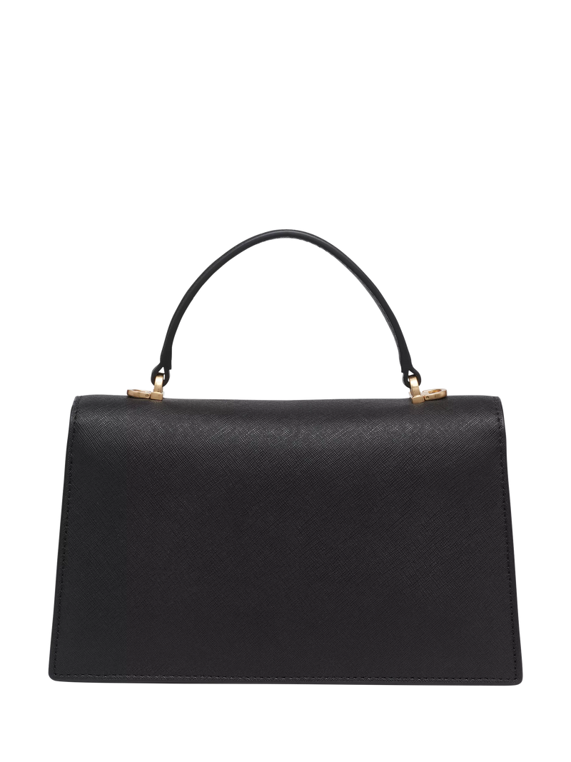 DKNY Avril leather satchel black gold - British product