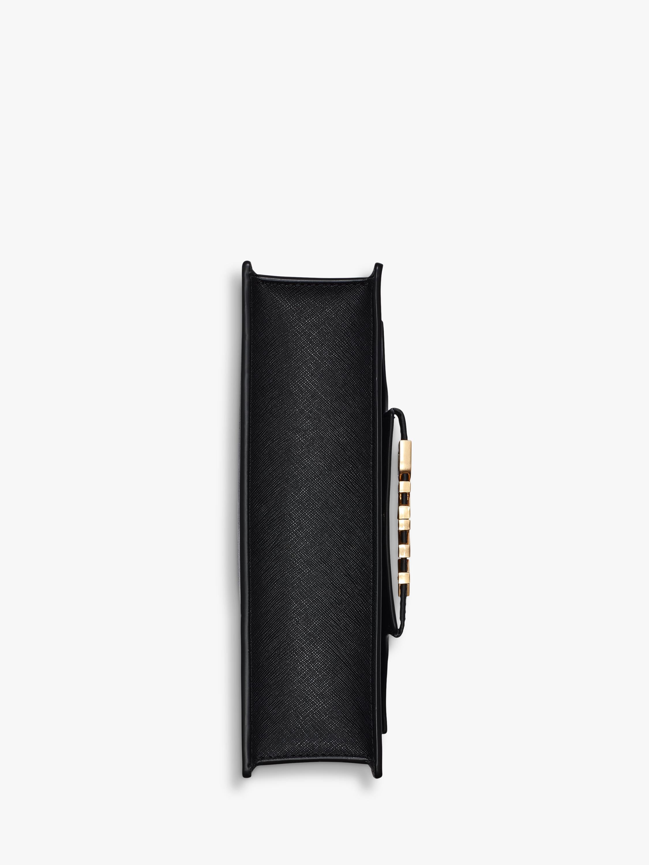 DKNY Avril leather satchel black gold - British product