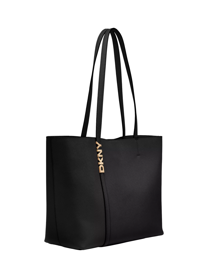 DKNY Avril leather tote bag black gold - British product