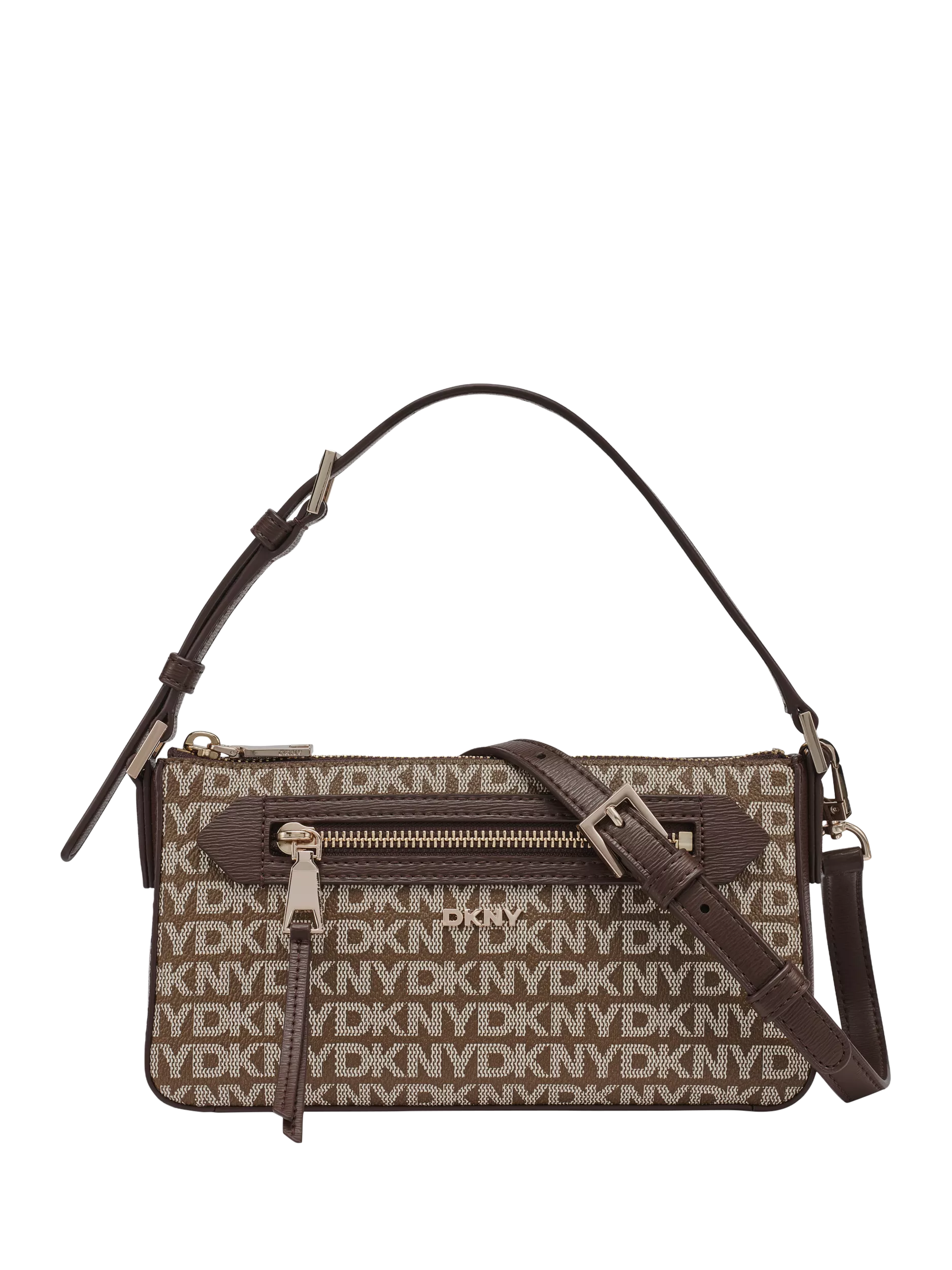 DKNY Bryant Park crossbody bag in Chino/Choc - British product