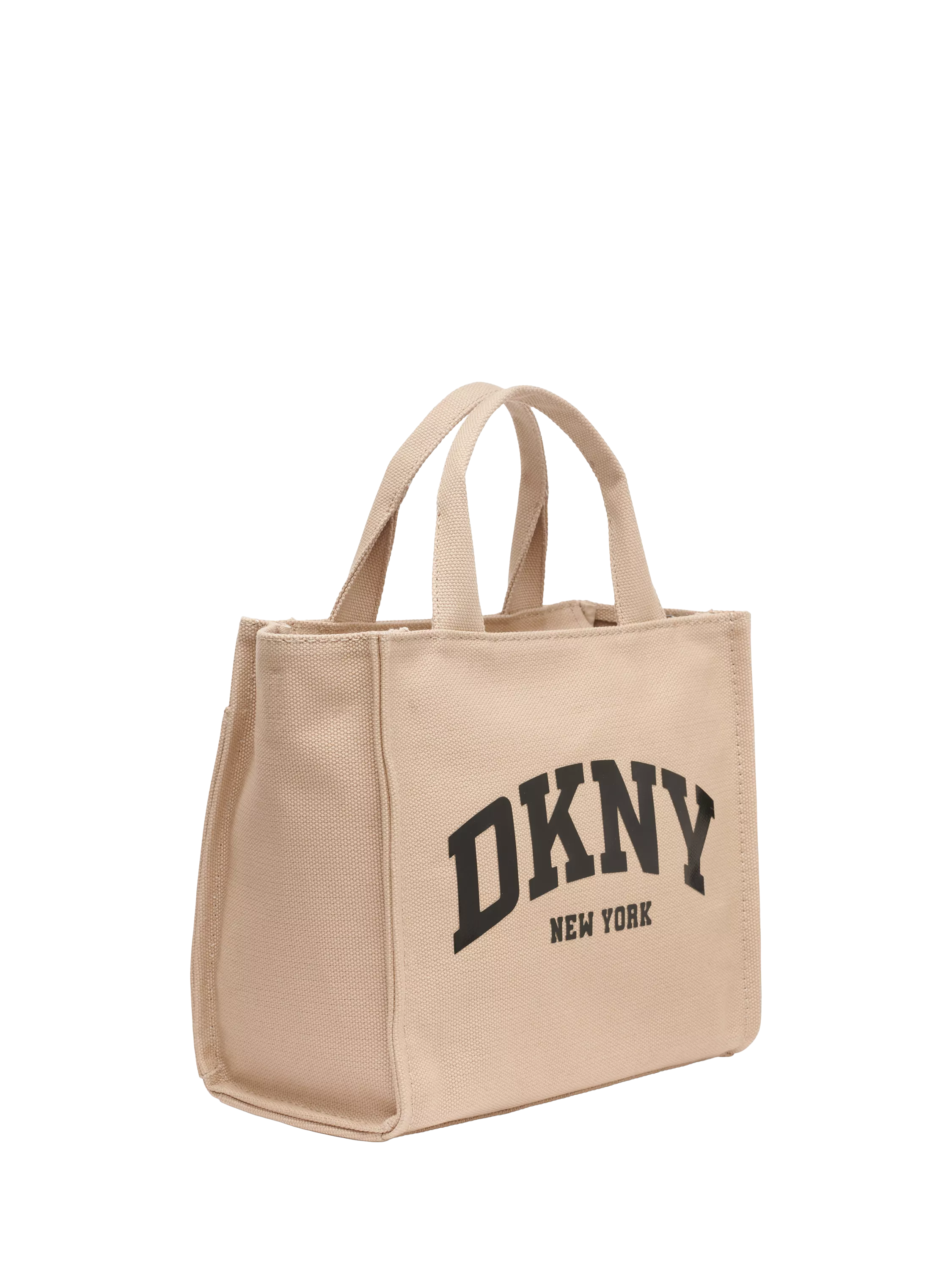 DKNY Hadlee canvas tote bag in khaki and black, UK version