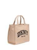 DKNY Hadlee canvas tote bag in khaki and black, UK version