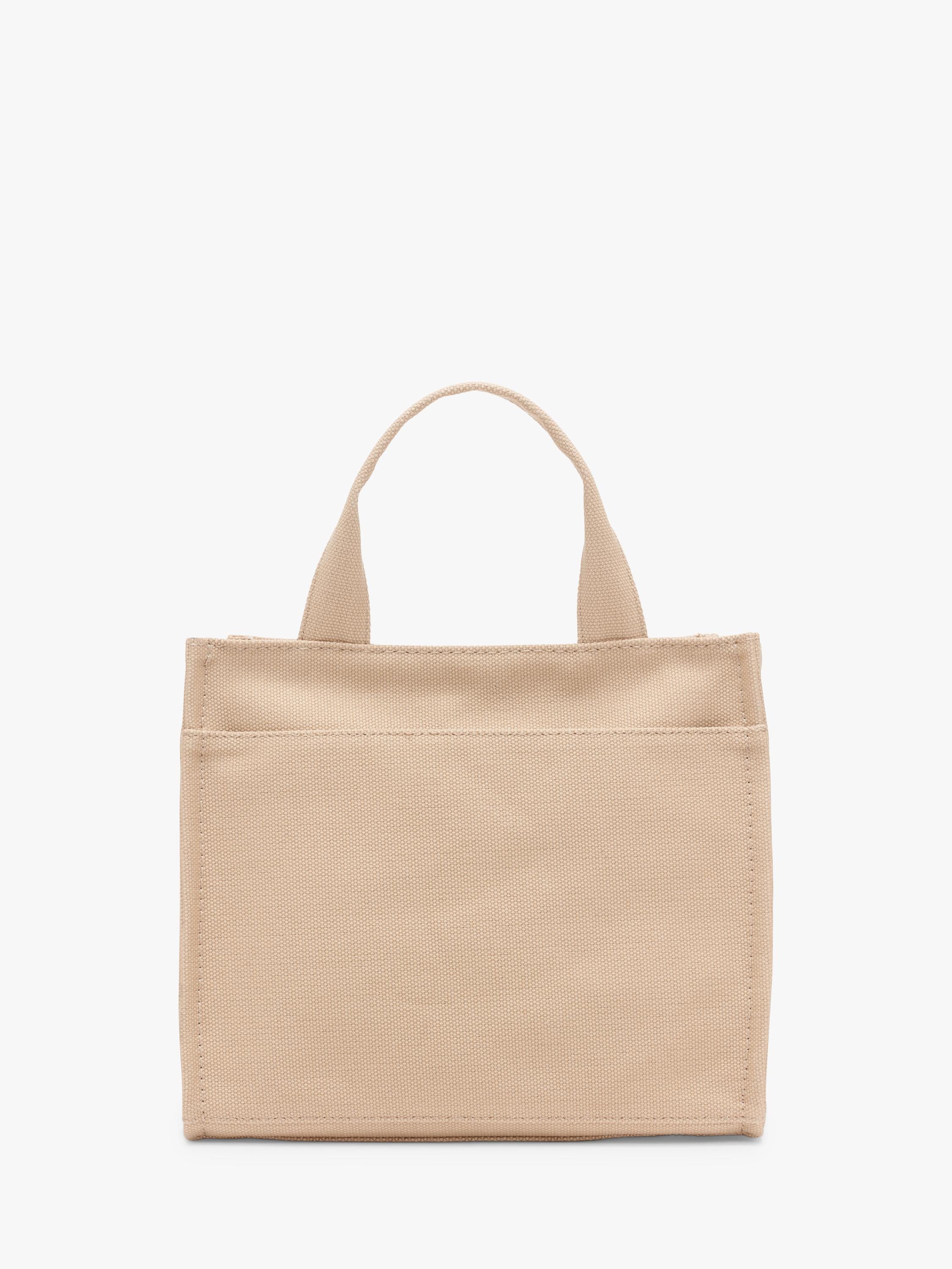 DKNY Hadlee canvas tote bag in khaki and black, UK version