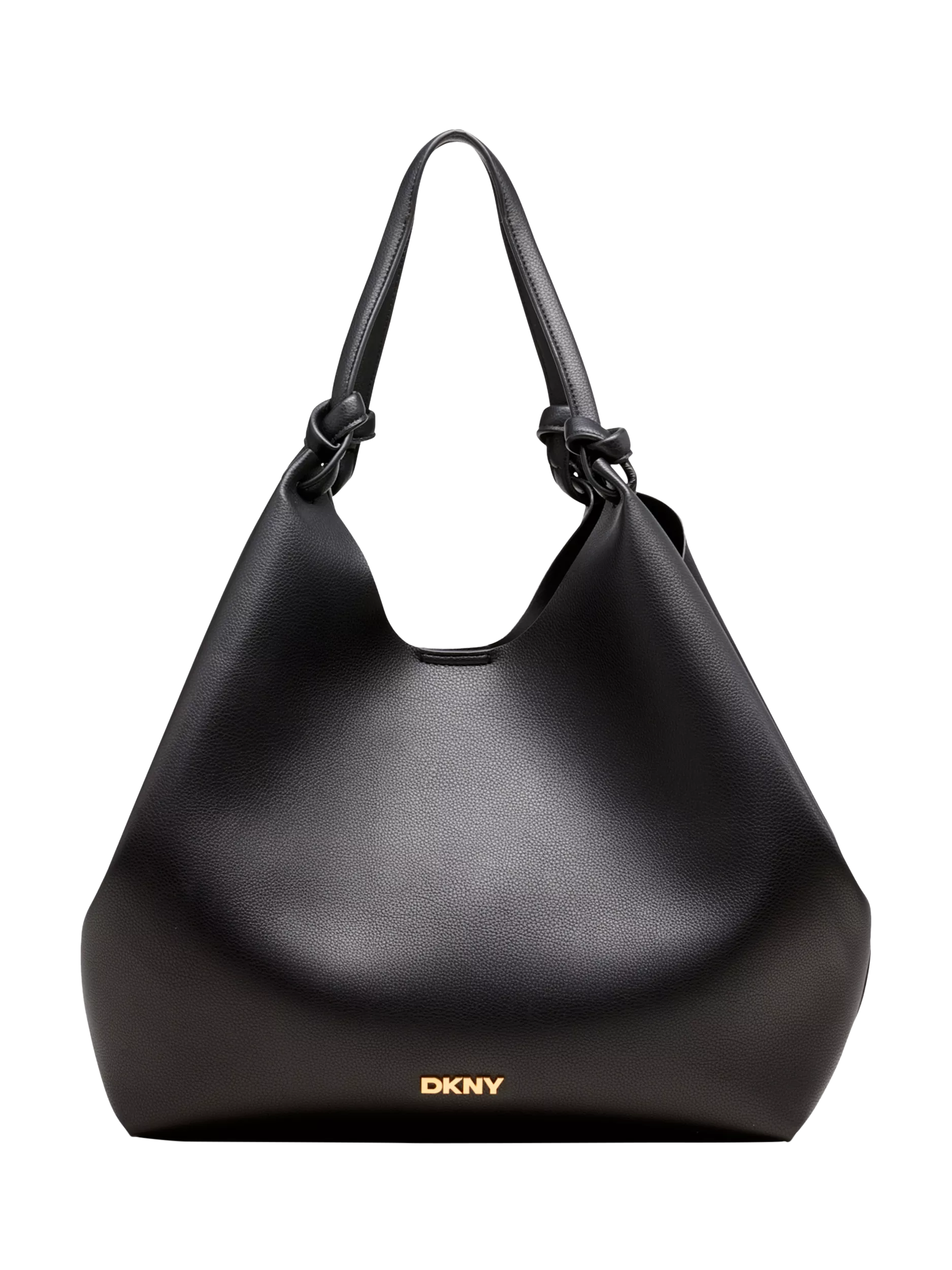 DKNY Paula large shopper tote bag in black and gold (British brand)