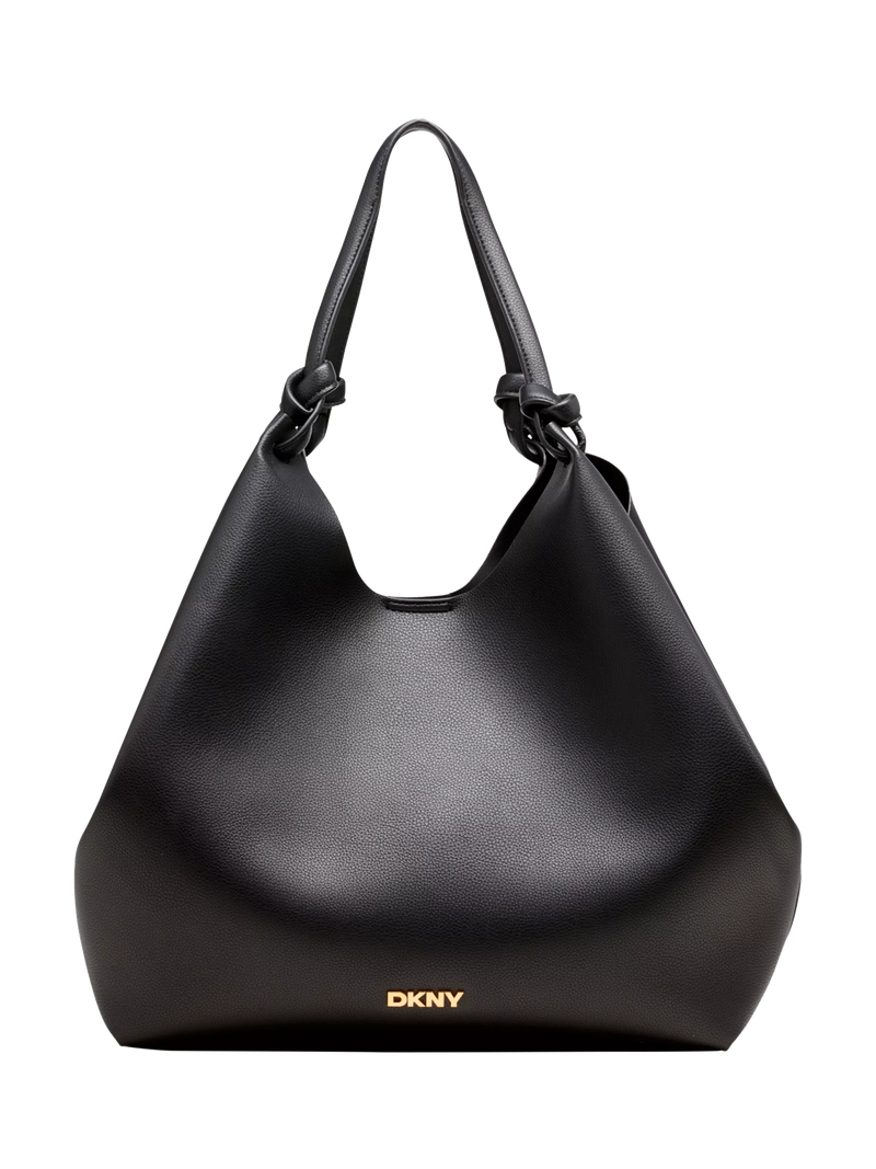 DKNY Paula large shopper tote bag in black and gold (British brand)