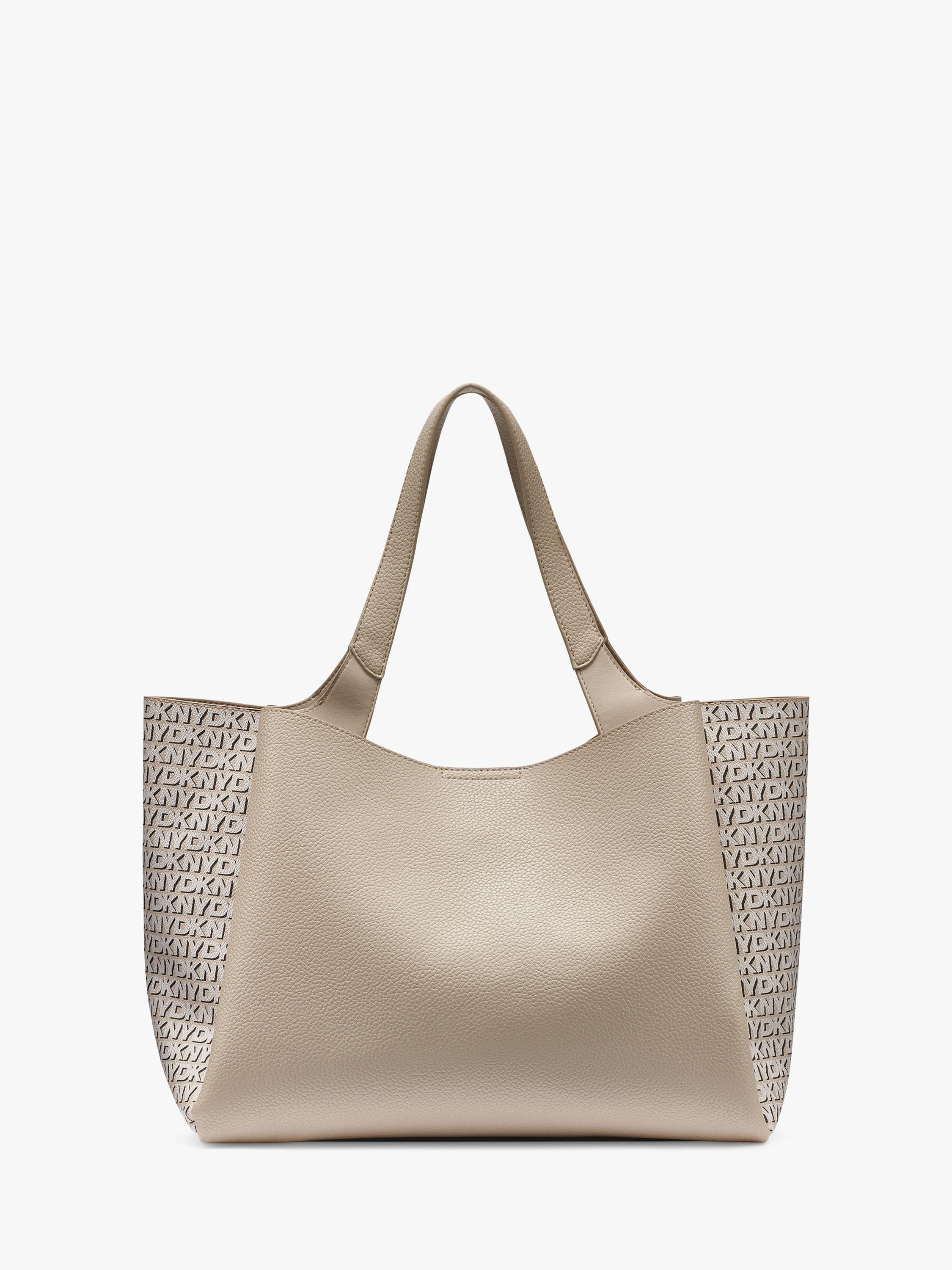 DKNY Willa twin handle tote bag light taupe, UK version