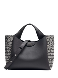 DKNY Willa Mini Satchel Tote Black Silver - British product