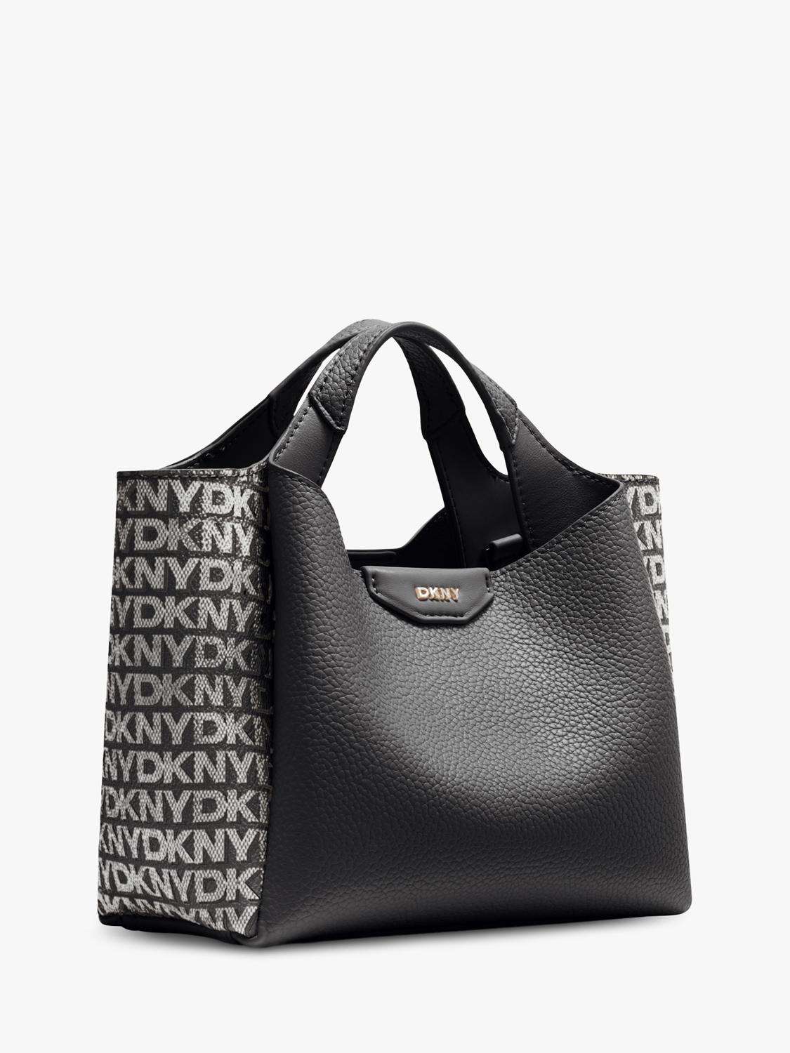 DKNY Willa Mini Satchel Tote Black Silver - British product