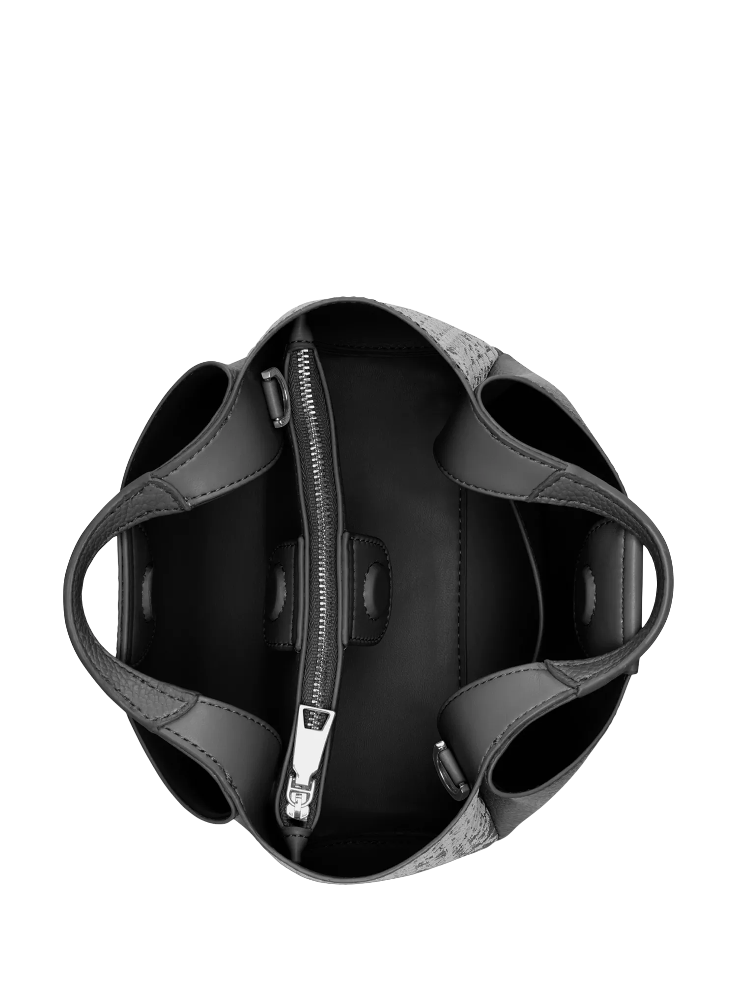 DKNY Willa Mini Satchel Tote Black Silver - British product