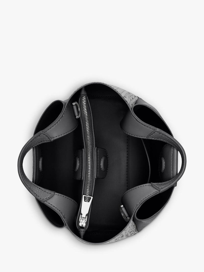 DKNY Willa Mini Satchel Tote Black Silver - British product