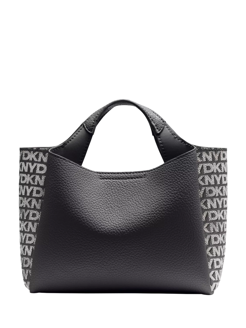 DKNY Willa Mini Satchel Tote Black Silver - British product