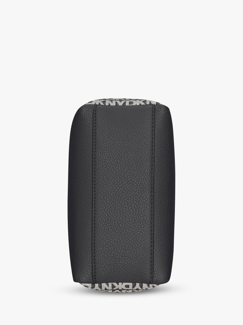 DKNY Willa Mini Satchel Tote Black Silver - British product