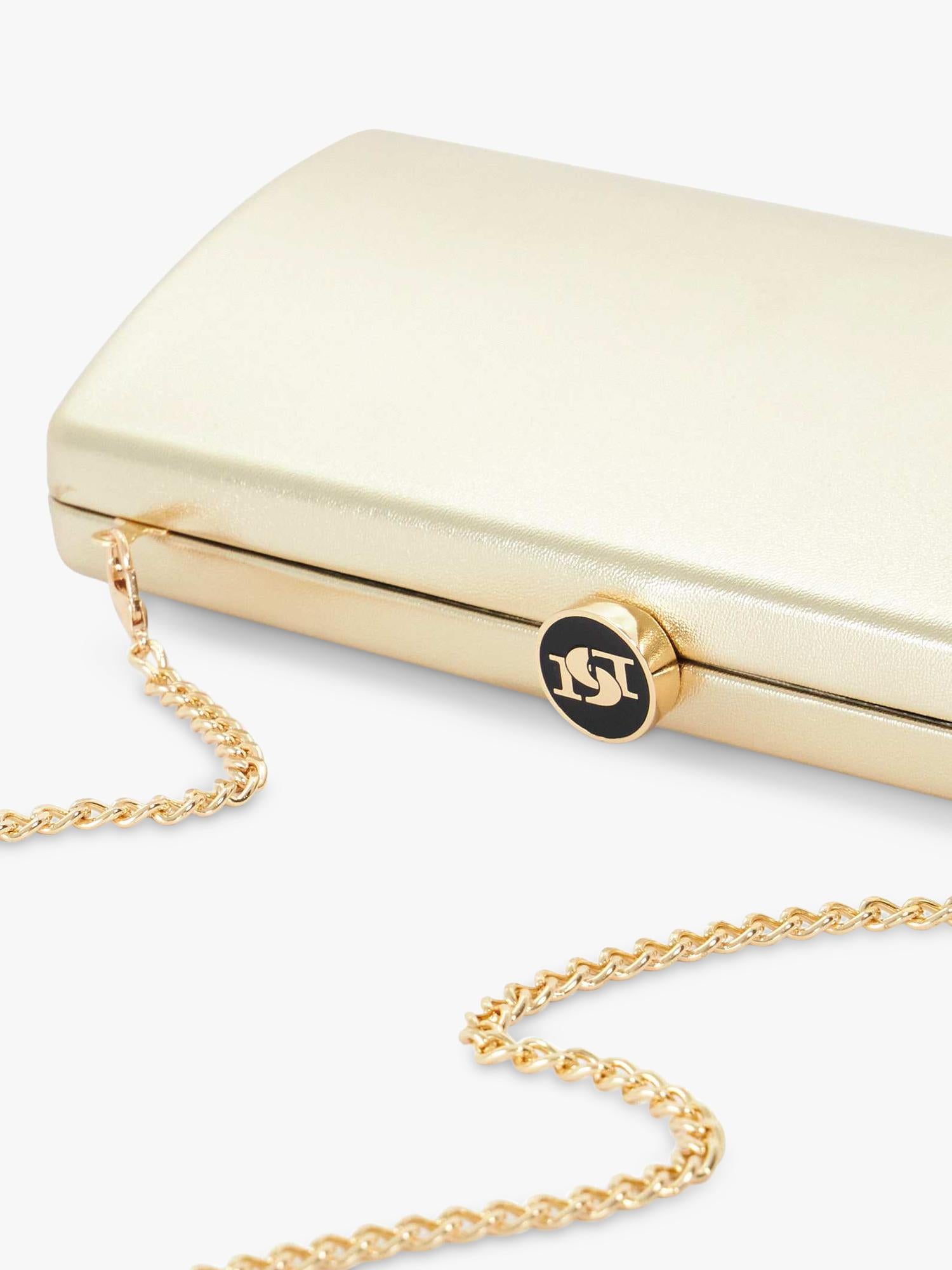 Dune London gold cross body clutch bag - British product