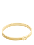 Coach gold toned textured bangle bracelet with C motif, UK version