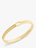 Coach gold toned textured bangle bracelet with C motif, UK version