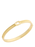 Coach gold toned textured bangle bracelet with C motif, UK version