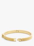 Coach gold toned textured bangle bracelet with C motif, UK version
