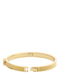 Coach gold toned textured bangle bracelet with C motif, UK version