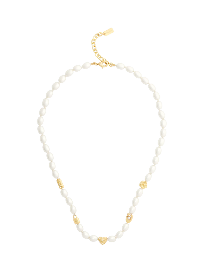 Coach pearl charm necklace 406mm extender - British product