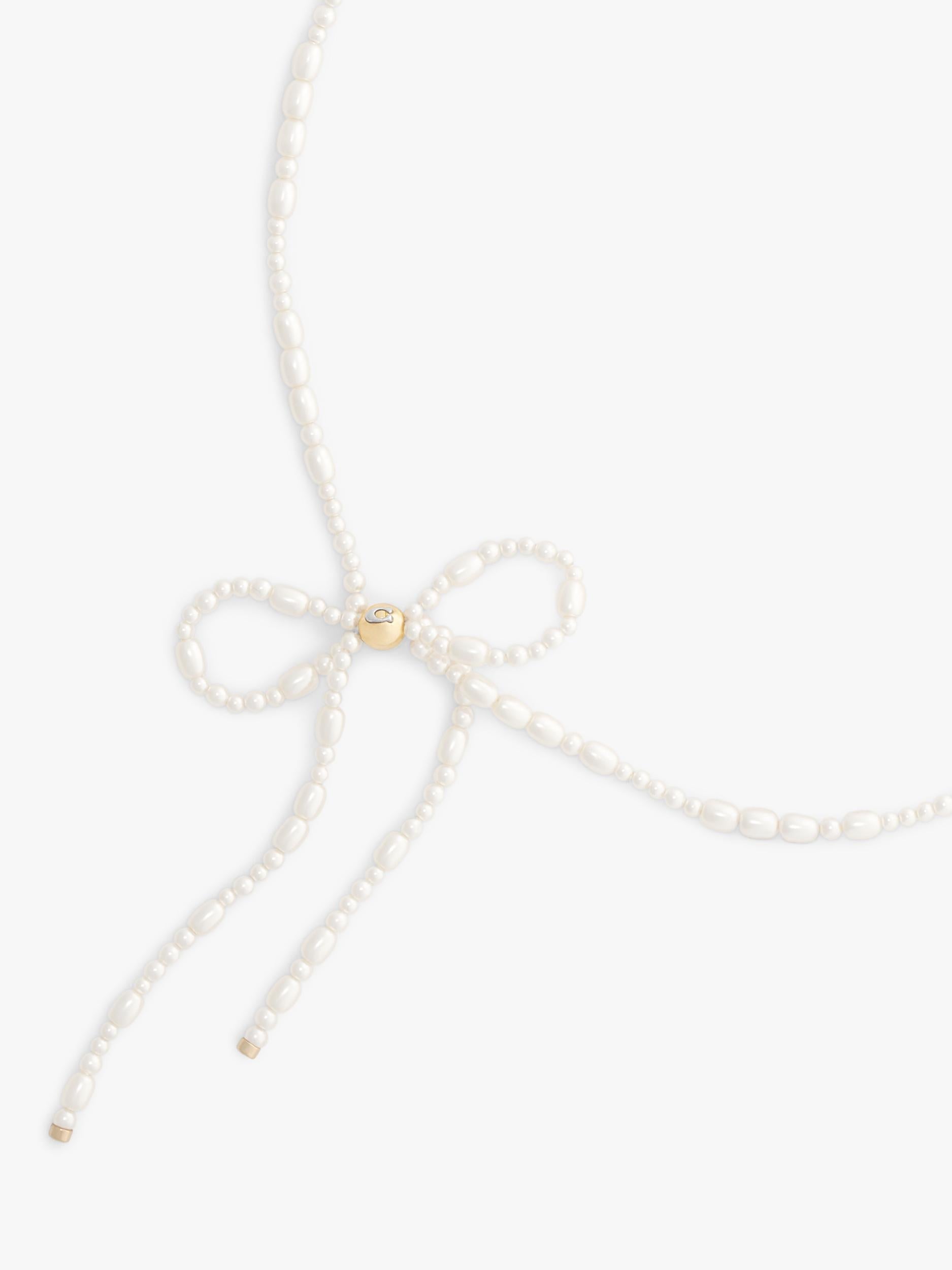 Coach pearl bow choker necklace, imported from the UK