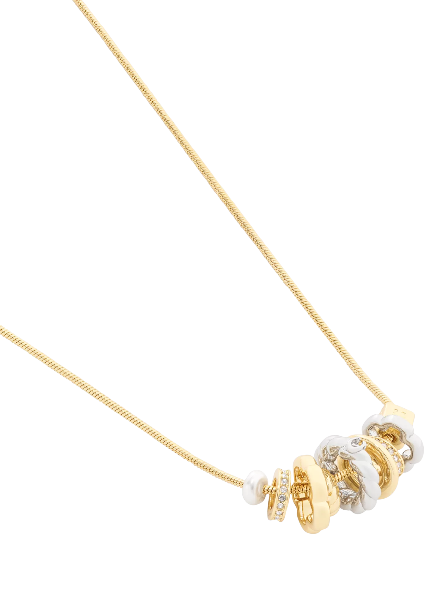 Coach Rondelle long charm necklace two tone, imported from the UK