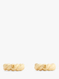Coach Twist Huggie Earrings gold tone cubic zirconia, imported from the UK