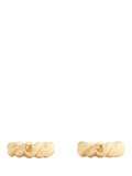 Coach Twist Huggie Earrings gold tone cubic zirconia, imported from the UK