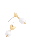 Coach heart drop pearl earrings, UK version