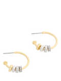 Coach Rondelle Charm Hoop Earrings in gold toned metal - British product