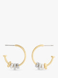 Coach Rondelle Charm Hoop Earrings in gold toned metal - British product