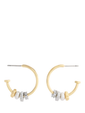 Coach Rondelle Charm Hoop Earrings in gold toned metal - British product