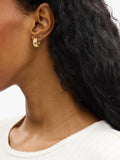 Coach gold textured huggie earrings, imported from the UK