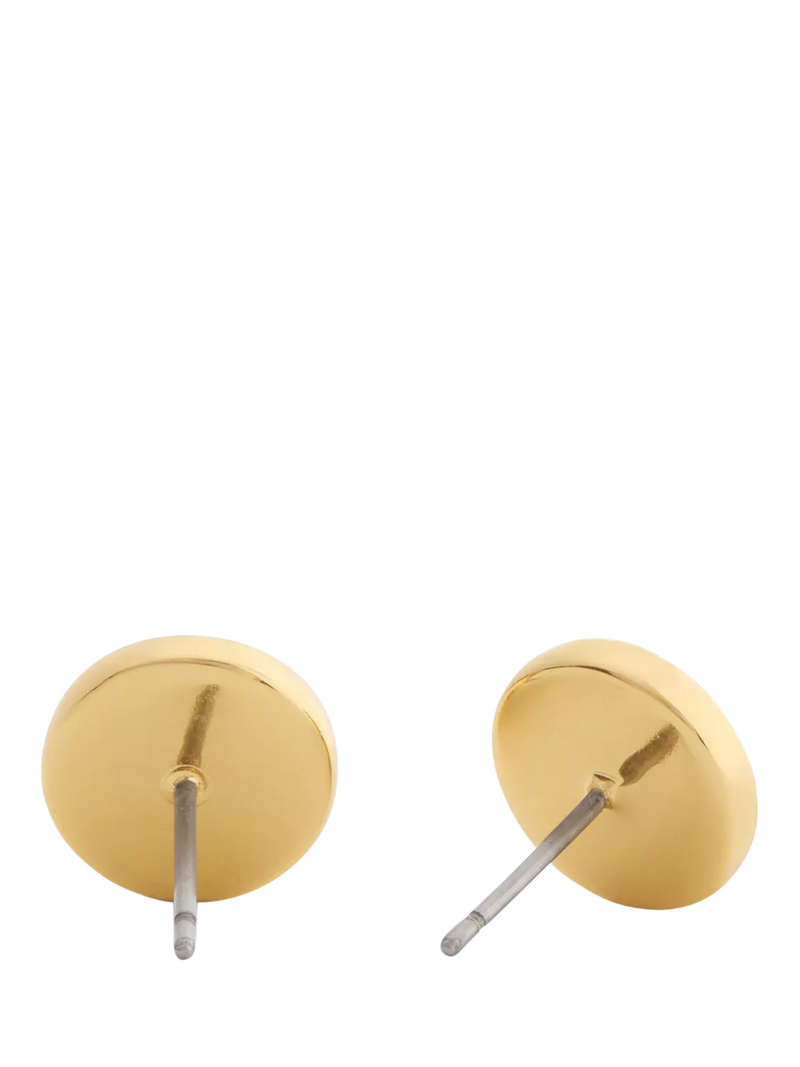 Coach gold textured coin stud earrings, UK version