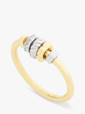 Coach Rondelle charm ring two tone gold size O (British brand)