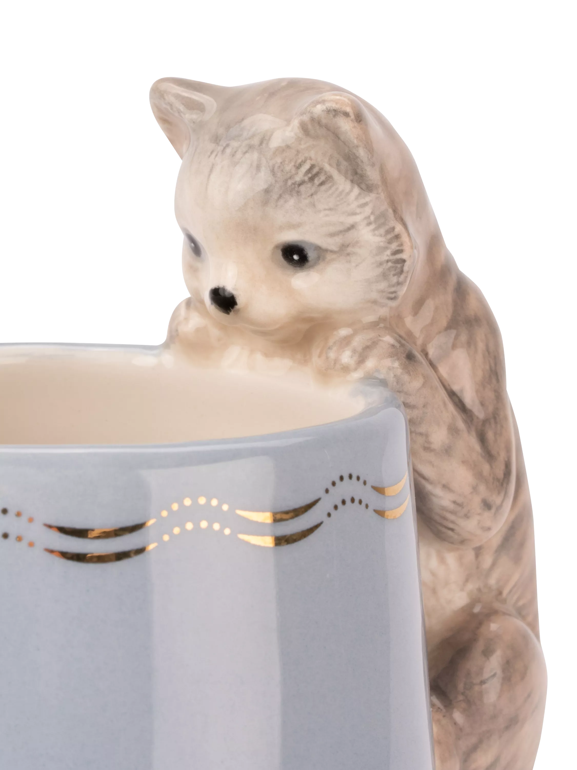 Yvonne Ellen cat ceramic jug blue 340ml - British product